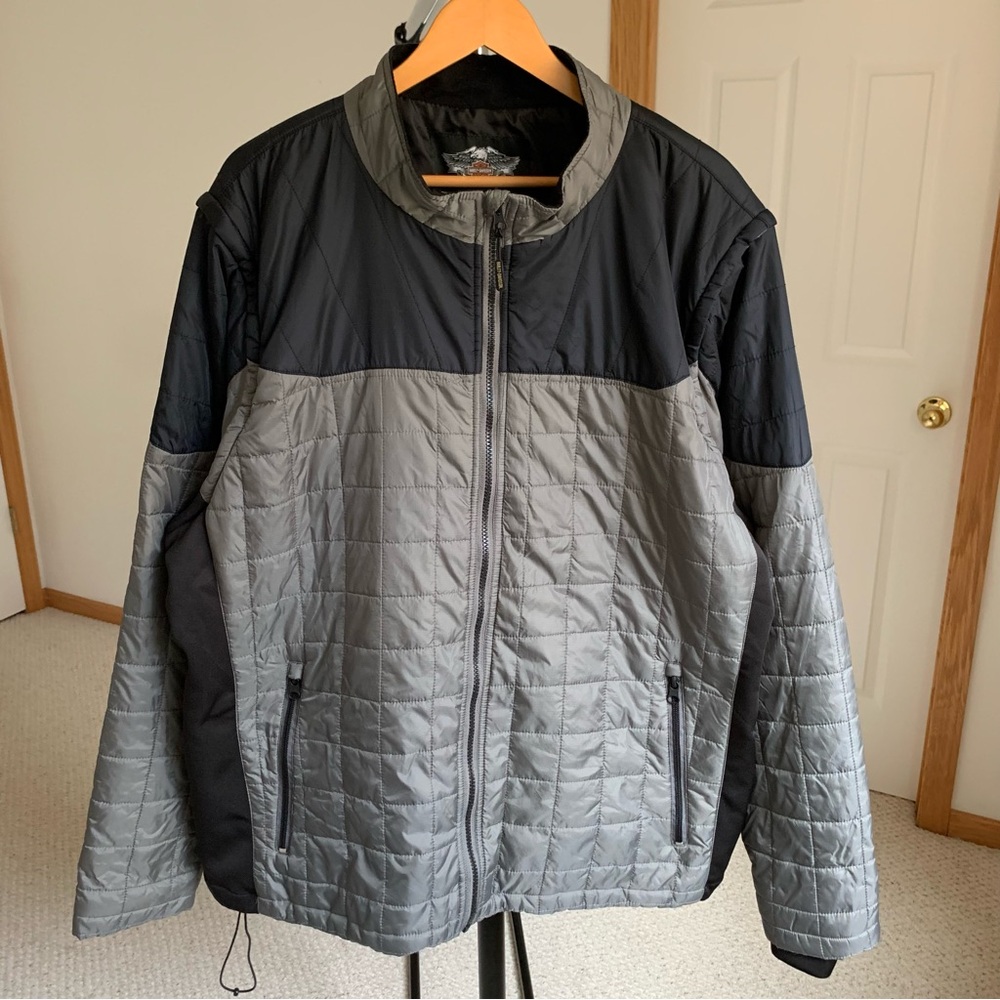 Harley Davidson Convertible Puffer Vest Jacket Men’s 3XL